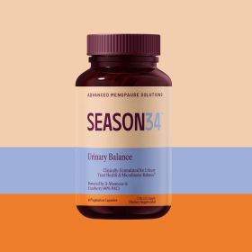 SEASON34 Menopause Urinary Support for Women 40+ | Urgency, Frequency & Hydration Balance | with D-Mannose & 48mg PAC Cranberry | Hormone-Free, Docto