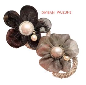 Delicate Pearl Flower Ball Hair Circle (Option: Set1)