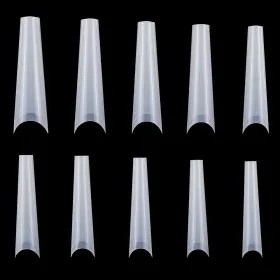 500Pcs False Nail Tips C Curve Half Cover French Nails Extra Long Fake Finger Nails For Nail Art Salons Home DIY 10 Sizes (Option: Natural)