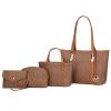 MKF Collection Marimar M Signature Vegan Leather Women's Tote Bag by Mia K Ã¢â‚¬â€œ 4 Pcs set