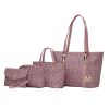 MKF Collection Marimar M Signature Vegan Leather Women's Tote Bag by Mia K Ã¢â‚¬â€œ 4 Pcs set