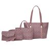 MKF Collection Marimar M Signature Vegan Leather Women's Tote Bag by Mia K Ã¢â‚¬â€œ 4 Pcs set