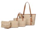 MKF Collection Marimar M Signature Vegan Leather Women's Tote Bag by Mia K Ã¢â‚¬â€œ 4 Pcs set