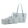 MKF Collection Marimar M Signature Vegan Leather Women's Tote Bag by Mia K Ã¢â‚¬â€œ 4 Pcs set