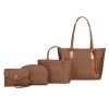 MKF Collection Marimar M Signature Vegan Leather Women's Tote Bag by Mia K Ã¢â‚¬â€œ 4 Pcs set