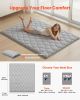 Japanese Tatami Mat, Queen Size Foldable Japanese Tatami Mattress, Futon Mattress with Storage Bag & Fastener, 9-Layer Floor Mat for Sleeping, Dormit